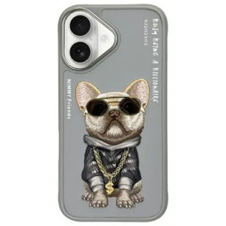 CASE NIMMY GLASSES COOL DOG IPHONE 16 GRAY