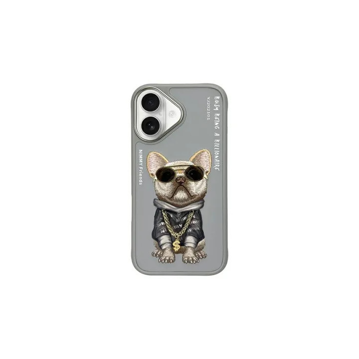 CASE NIMMY GLASSES COOL DOG IPHONE 16 GRAY