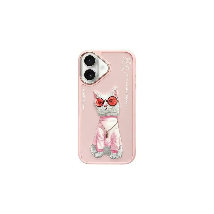 CASE NIMMY COOL&CUTE CAT IPHONE 16 PINK