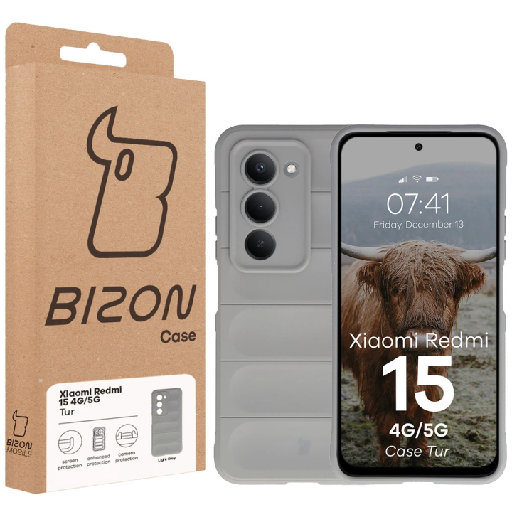 CASE BIZON TUR XIAOMI REDMI 15 4G 5G GRAY