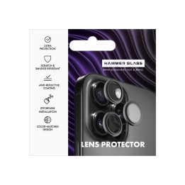 SZKŁO HAMMER LENS IPHONE 16 PRO 16 PRO MAX BLACK