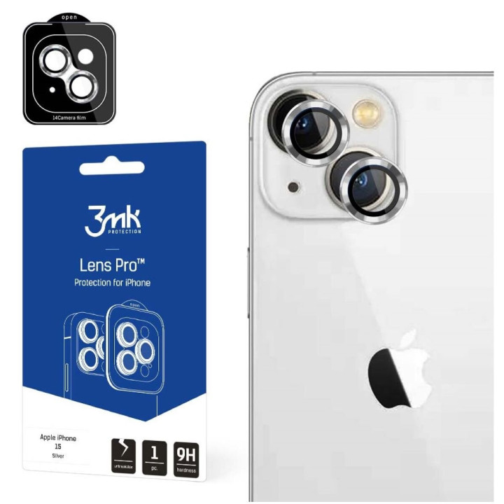 3MK LENS PRO APARAT IPHONE 15 SILVER