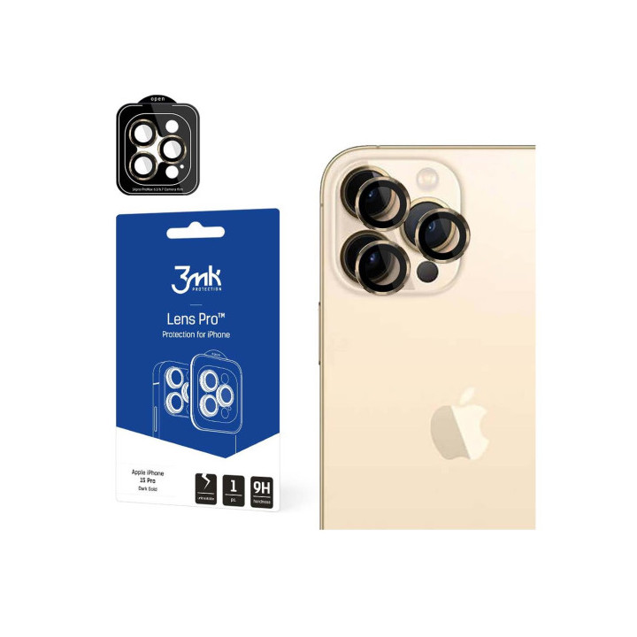 3MK LENS PRO APARAT IPHONE 15 PRO MAX GOLD