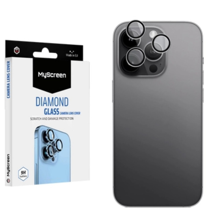 SZKŁO MYSCREEN LENS IPHONE 16 PRO 16 PRO MAX BLACK