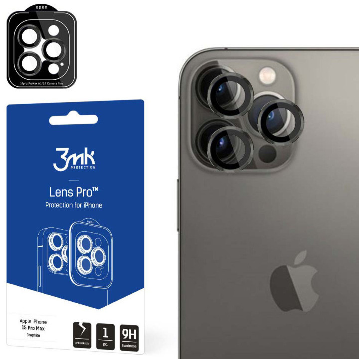 3MK LENS PRO APARAT IPHONE 15 PRO MAX GRAY