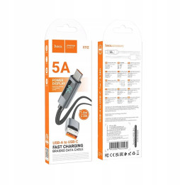 KABEL HOCO USB TYP-C 5A LCD 1M BLACK