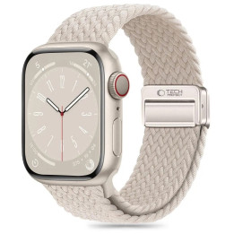 PASEK TECH NYLONMAG APPLE WATCH 38 40 41MM KREMOWY