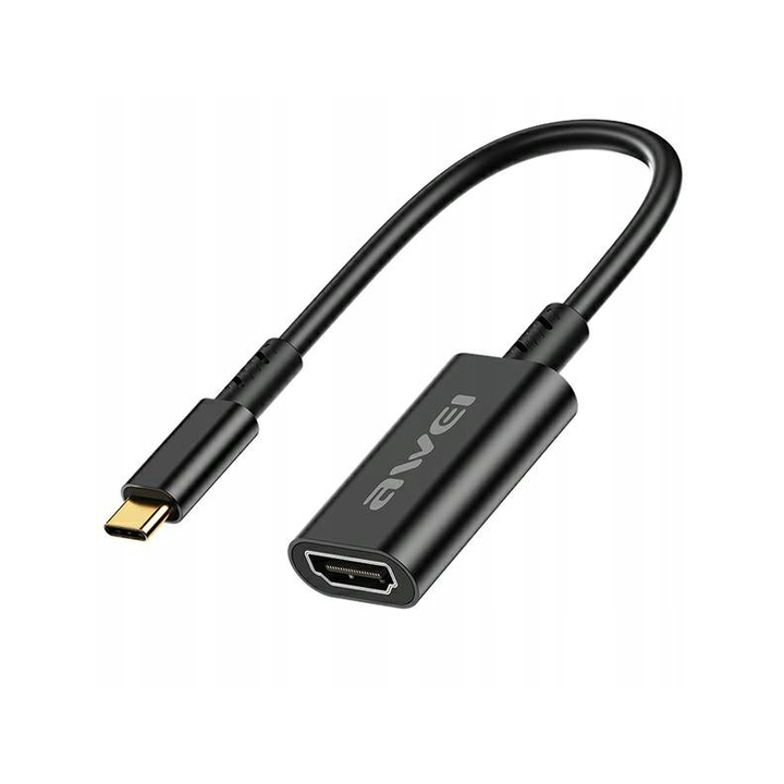 ADAPTER AWEI USB-C DO HDMI 4K BLACK