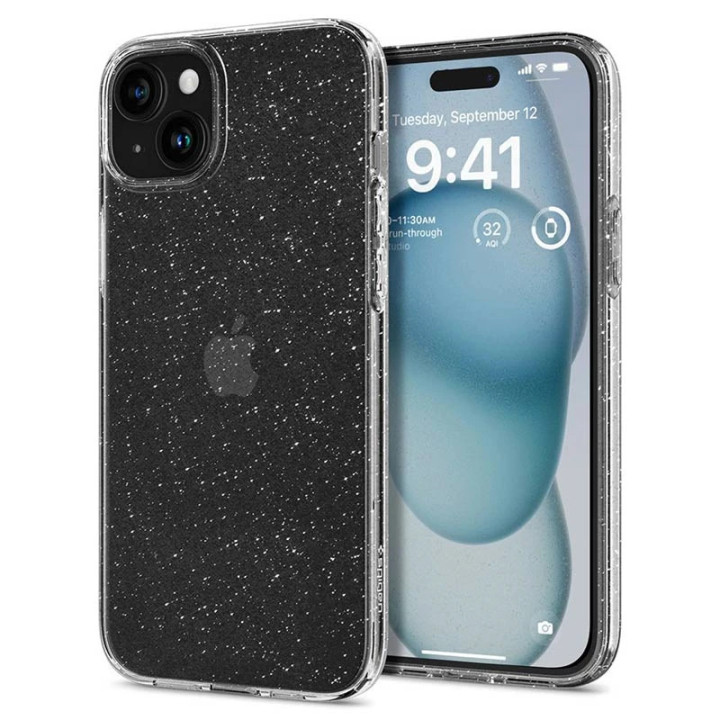 ETUI SPIGEN LIQUID GLITTER IPHONE 15 CLEAR