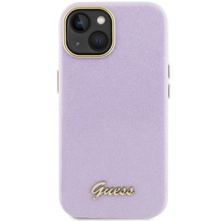 GUESS GLITTER GLOSSY SCRIPTS IPHONE 15 LILAC