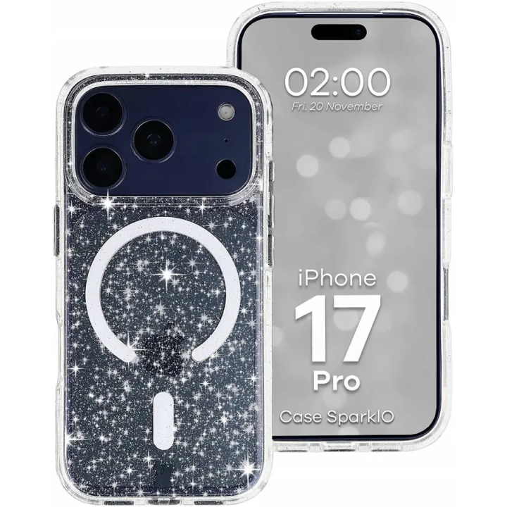 CASE BIZON SparklO IPHONE 17 PRO CLEAR