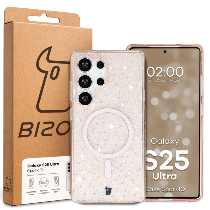 CASE BIZON SparklO SAM GALAXY S25 ULTRA CLEAR