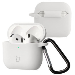 CASE SILICON BIZON APPLE AIRPODS 4 WHITE