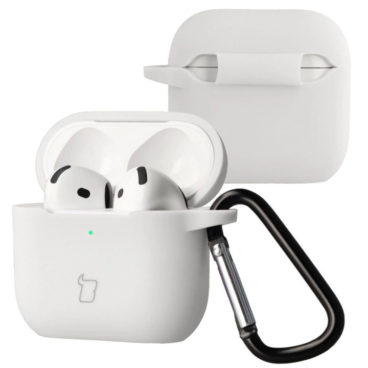 CASE SILICON BIZON APPLE AIRPODS 4 WHITE