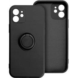 CASE SILICON RING IPHONE 17 BLACK