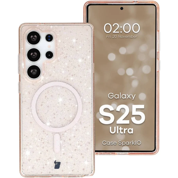 CASE BIZON SparklO SAM GALAXY S25 BLING PEACH