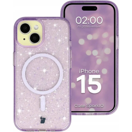 CASE BIZON SparklO IPHONE 15 PURPLE