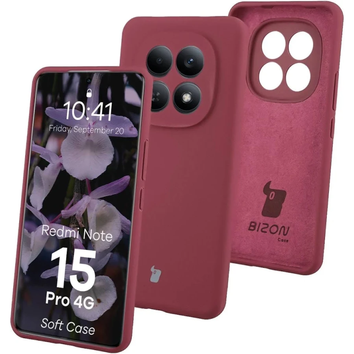 CASE BIZON SOFT XIAOMI REDMI NOTE 15 PRO 4G PLUM