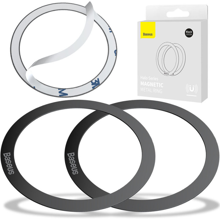 BLASZKI MAGNETYCZNE BASEUS MAGSAFE 2SZTUKI BLACK