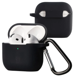 CASE SILICON BIZON APPLE AIRPODS 4 BLACK