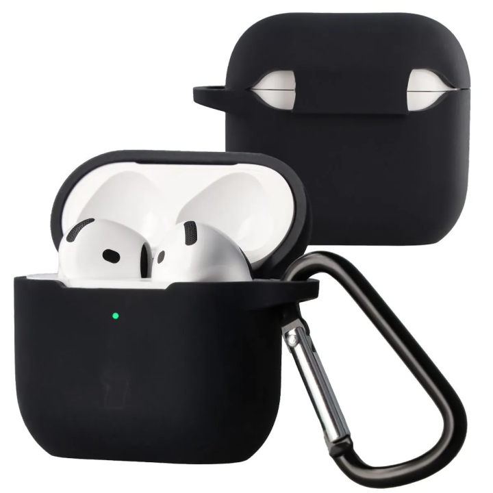 CASE SILICON BIZON APPLE AIRPODS 4 BLACK