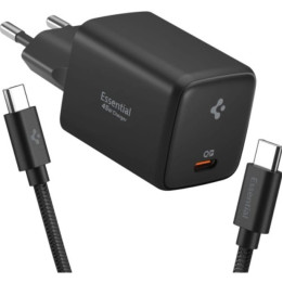 ŁAD SIECIOWA SPIGEN USB-C+KABEL 45W BLACK