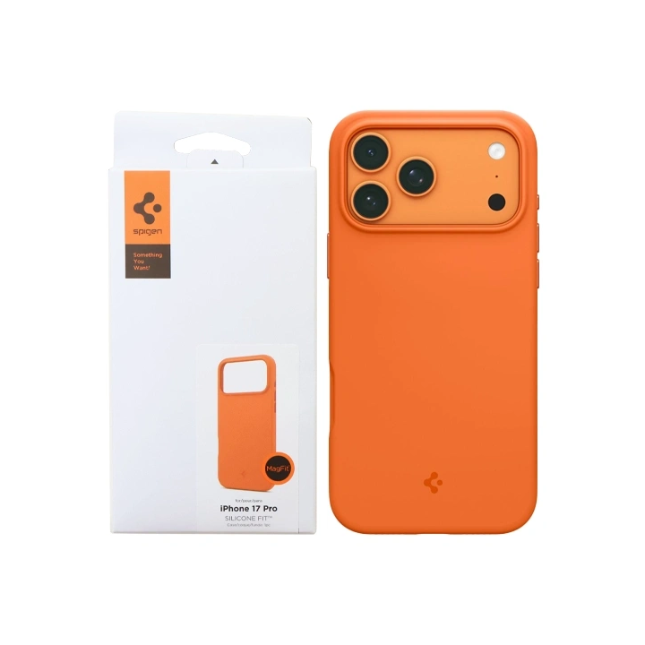 SPIGEN SILICON FIT MAGSAFE IPHONE 17 PRO ORANGE
