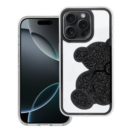CASE TEDDY BEAR IPHONE 16 PRO MAX BLACK