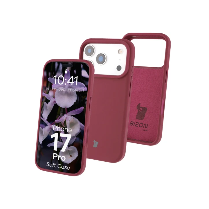 CASE BIZON SOFT IPHONE 17 PRO FUCHSIA