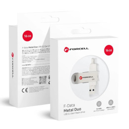 PENDRIVE FORCELL 16GB USB-A I USB-C SILVER