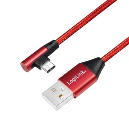 KABEL KATOWY LOGILINK 1M USB-A DO USB-C RED