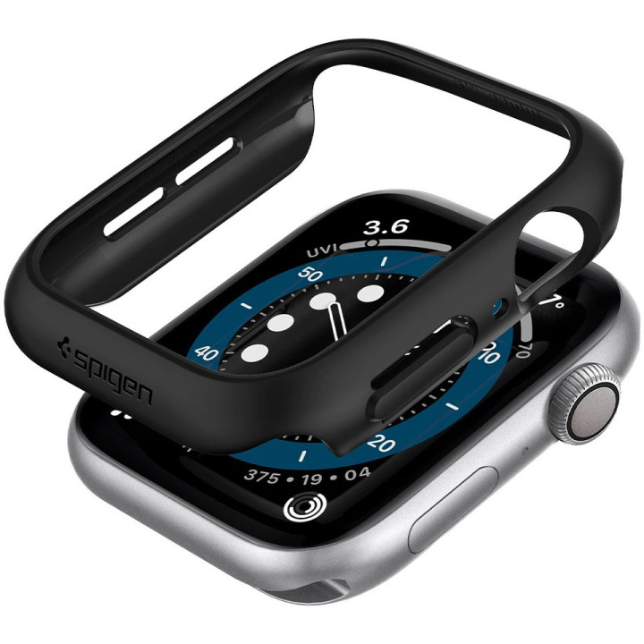 ETUI SPIGEN THIN FIT APPLE WATCH 4 5 6 SE 44MM BLA