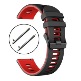 PASEK UNIV DO ZEGARKA MAGNETICK 22MM BLACK-RED
