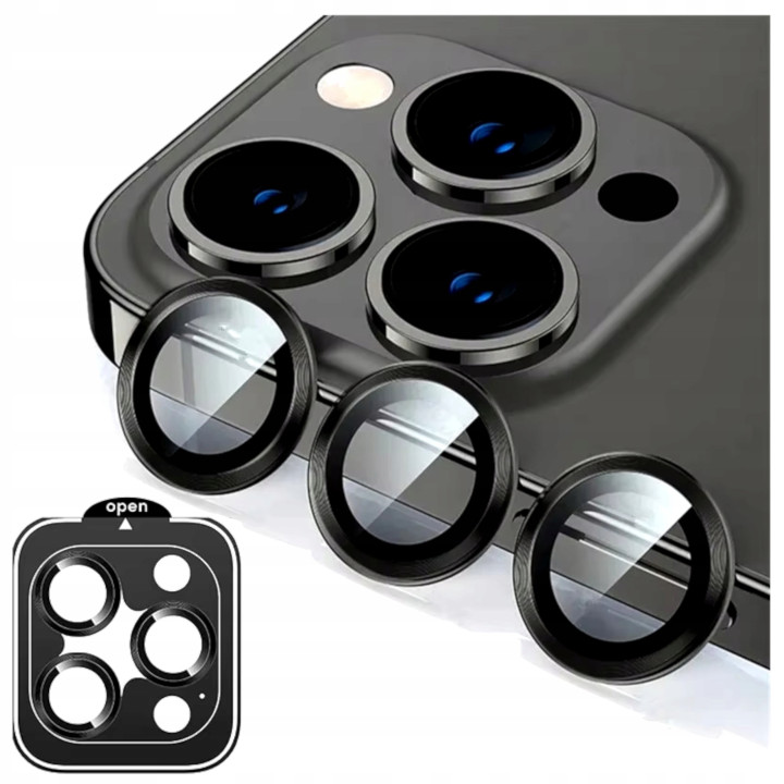 SZKŁO NA APARAT IPHONE 16 PRO 16 PRO MAX BLACK