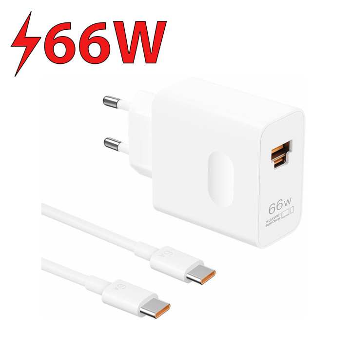 ŁAD SIEC HONOR USB-A+KABEL 66W WHITE