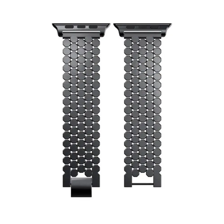 PASEK YESIDO APPLE WATCH 42/44/45/49 STAL BLACK