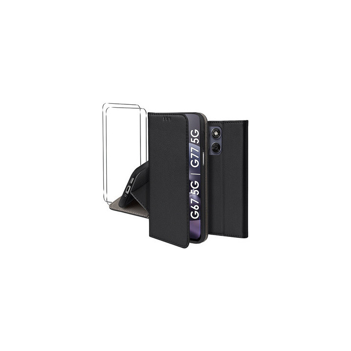 FLIP BOOK MOTO G67 G77 BLACK