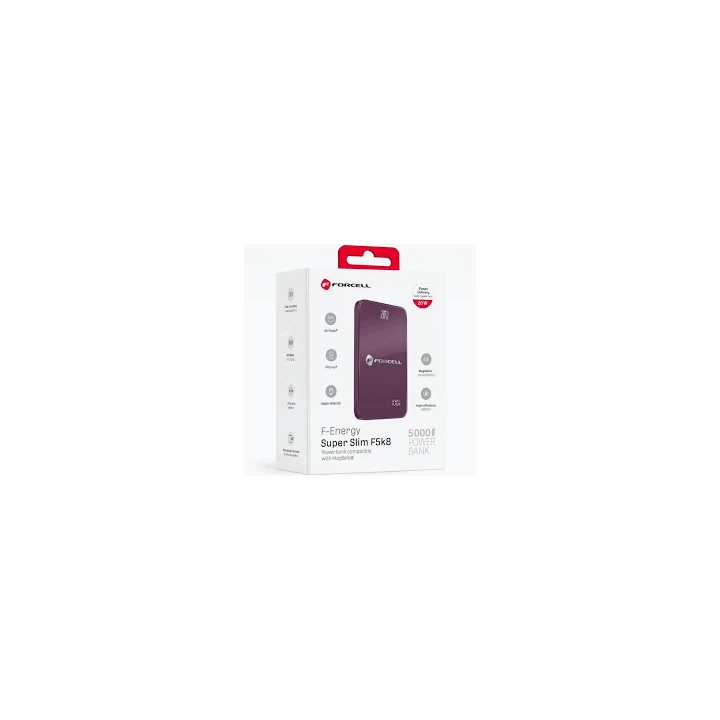 POWERBANK FORCELL 5000MAH MAG SUPERSLIM 15W BORDO