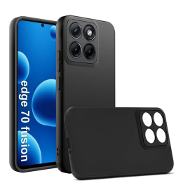 CASE SILICON MOTO EDGE 70 FUSION BLACK