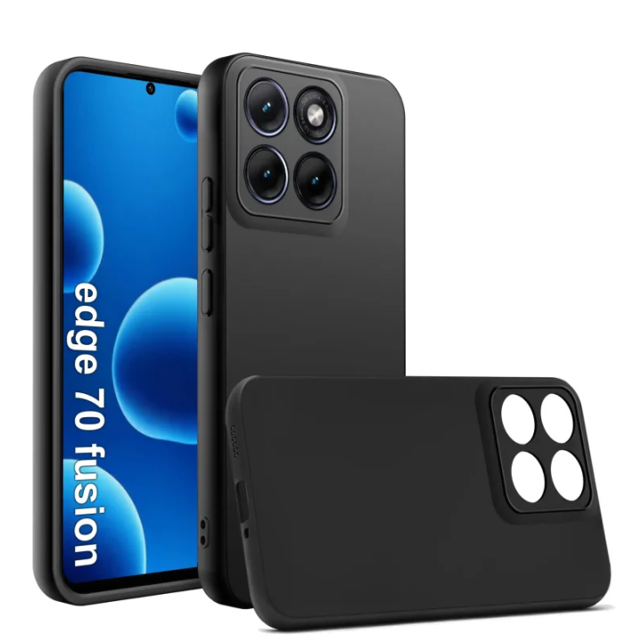 CASE SILICON MOTO EDGE 70 FUSION BLACK