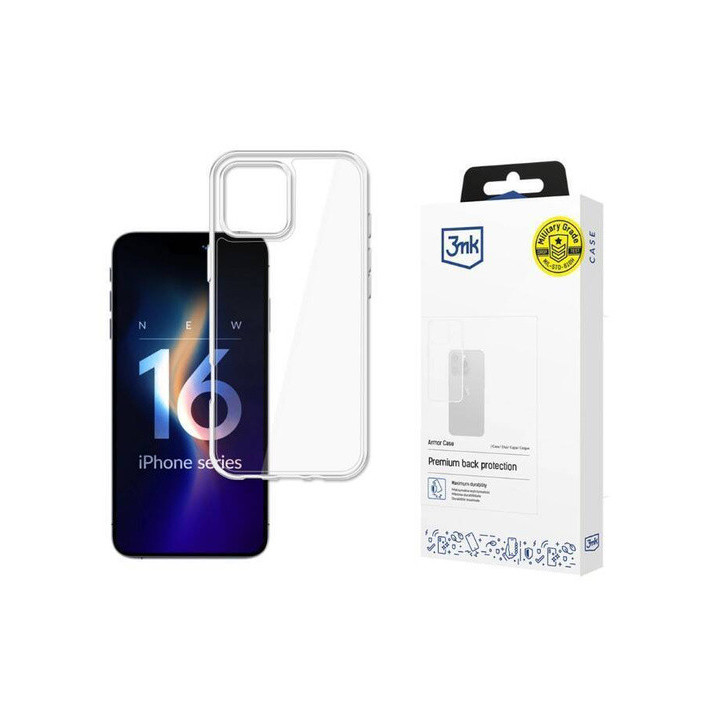 3MK SATIN ARMOR CASE+ IPHONE 16 PLUS CLEAR