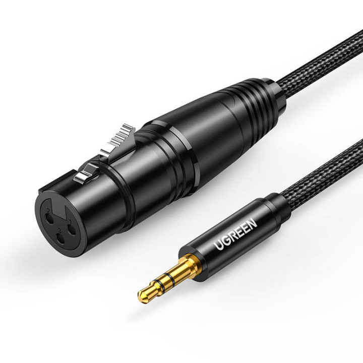 KABEL UGREEN AUDIO JACK 3,5MM NA XLR(ZENSKI) 1M