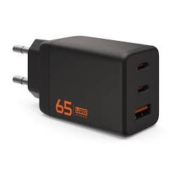ŁAD SIEC 2XUSB-C+USB-A+KABEL MICRO 65W