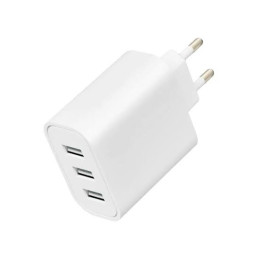 ŁAD SIECIOWA 3XUSB-A+KABEL LIGHTNING 18W