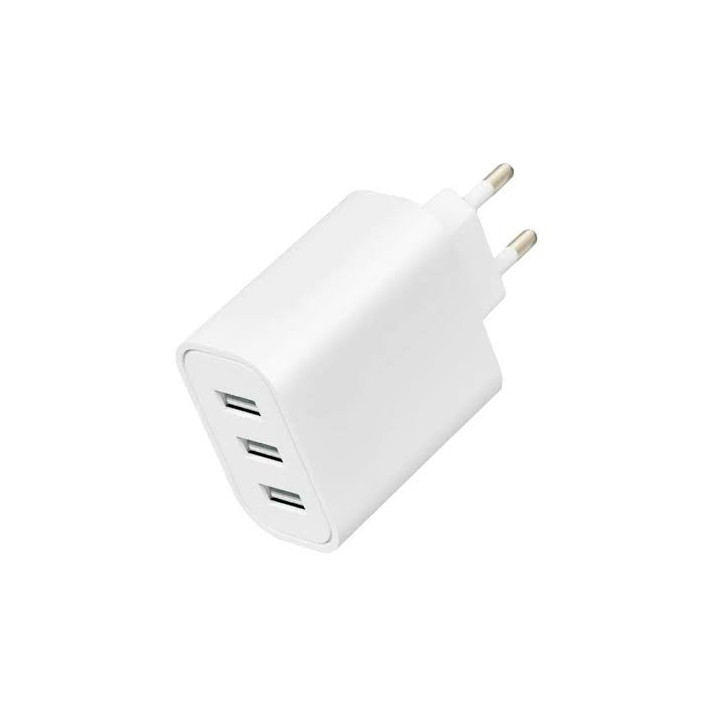 ŁADOWARKA SIECIOWA 3AC+2XUSB-A 2.4A WHITE