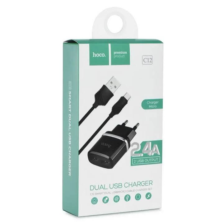 ŁAD SIECIOWA HOCO USAMS MICRO 2XUSB+KABEL