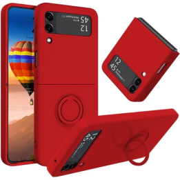 CASE SILICON RING SAM GALAXY Z FLIP 3 BORDO