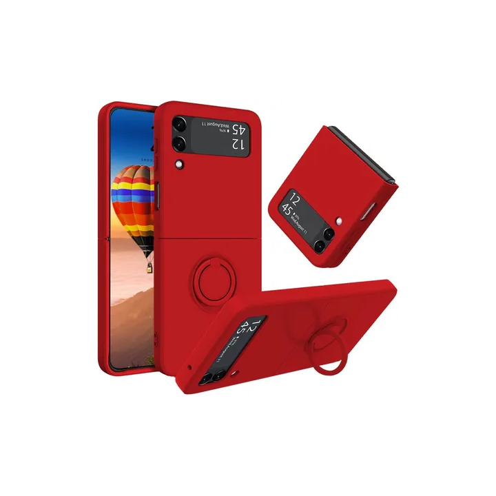 CASE SILICON RING SAM GALAXY Z FLIP 3 BORDO