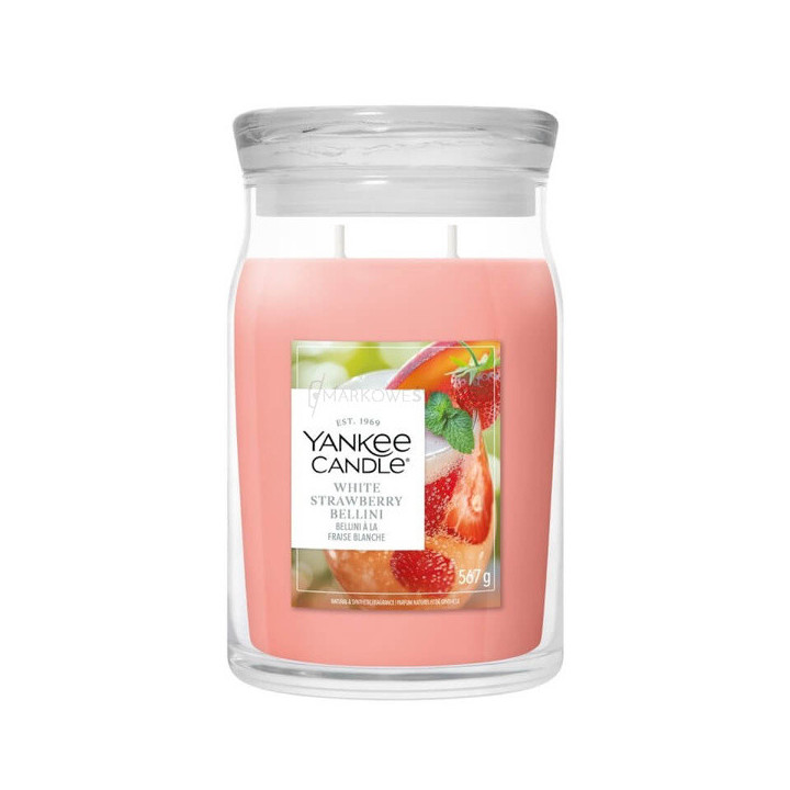 SŁOIK YANKEE CANDLE SIGNA 567G WHITE STRAWBERRY BE