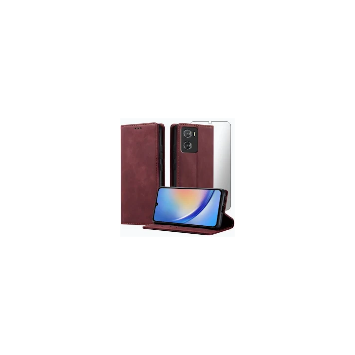 FLIP BOOK OPPO A57 A57S BORDO